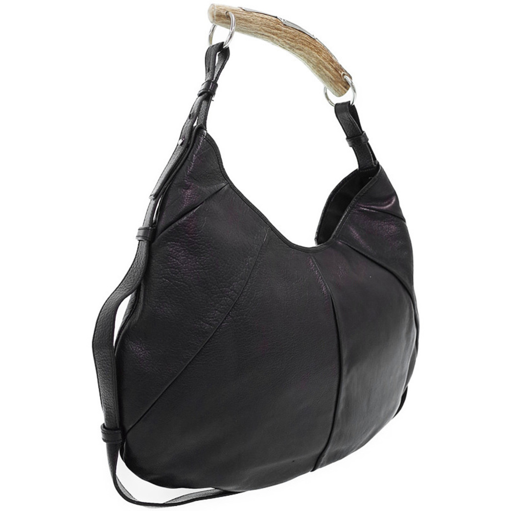 Yves Saint Laurent Mombasa Semi Shoulder Bag Black - Picture 2 of 8